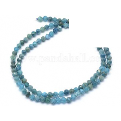 Ronde 2- Facettée - apatite naturelle (10 pces) 
